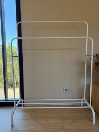 Burro perchero metálico blanco