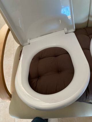 Tapa de inodoro blanca