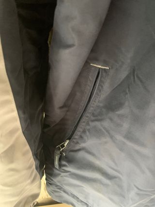 Giacca a vento Decathlon blu/grigia