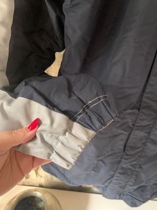 Giacca a vento Decathlon blu/grigia