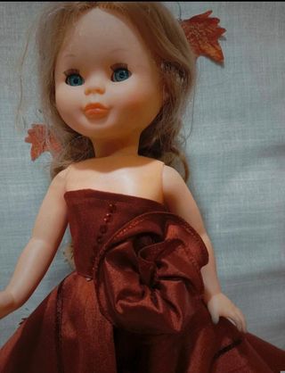 Vestido fiesta bronce muñeca 42 cm