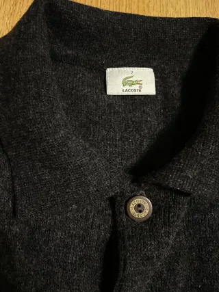 Lacoste Cardigan Gris Botones chaqueta jersey