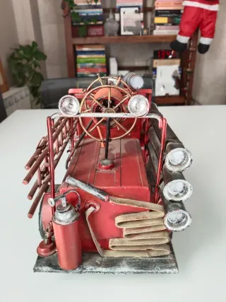 Camión Bomberos Antiguo Rojo