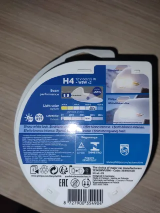 Bombilla H4 Philips WhiteVision Ultra