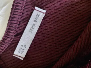 Vestido marrón y azul claro