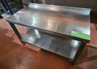 Mesa Acero Inox con Estante