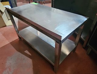 Mesa Acero Inox con Estante