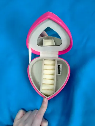 Joyero pequeño corazón rosa