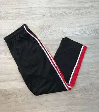Reebok Pantalon Chandal Vintage Negro Rojo