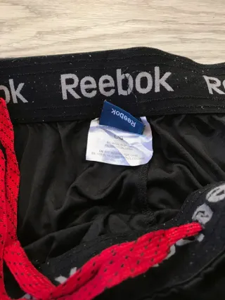 Reebok Pantalon Chandal Vintage Negro Rojo