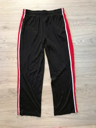 Reebok Pantalon Chandal Vintage Negro Rojo
