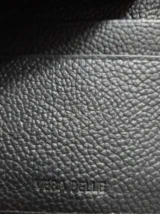 Carpisa Porta Carte Fermasoldi vera pelle Nero