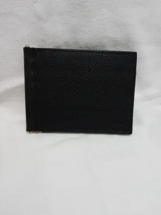 Carpisa Porta Carte Fermasoldi vera pelle Nero