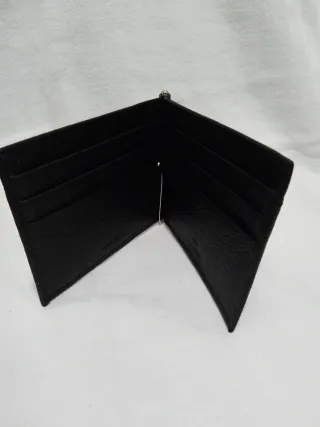 Carpisa Porta Carte Fermasoldi vera pelle Nero