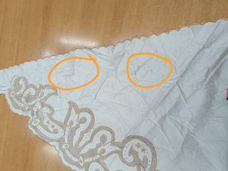 Manteleta fallera seda salv. beig oro y lent. 92cm