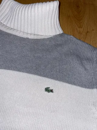 Jersey Lacoste cuello alto rayas