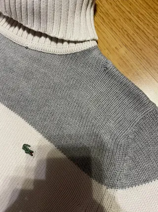 Jersey Lacoste cuello alto rayas