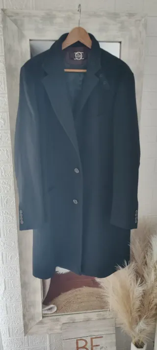 Abrigo paño ZARA Negro Talla L