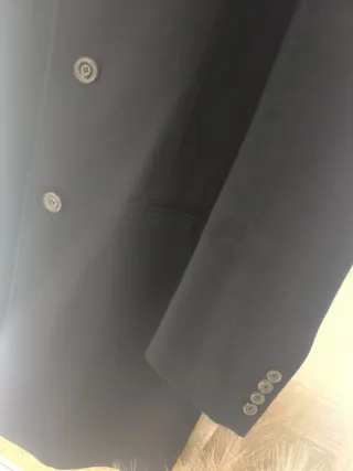 Abrigo paño ZARA Negro Talla L