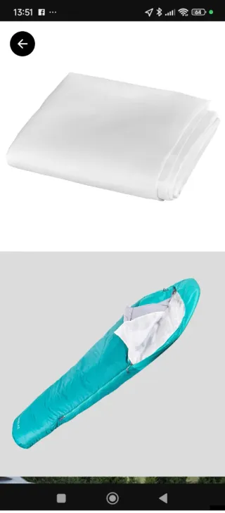 Sábana seda saco dormir Forclaz