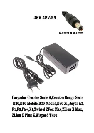 Cargador patinete Cecotec Bongo serie A 42V 2A