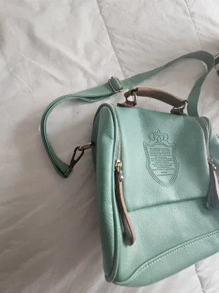 Bolso bandolera verde y marrón