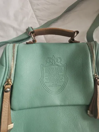 Bolso bandolera verde y marrón
