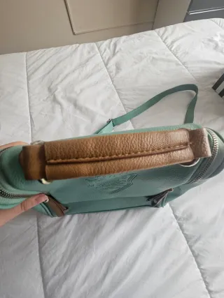 Bolso bandolera verde y marrón
