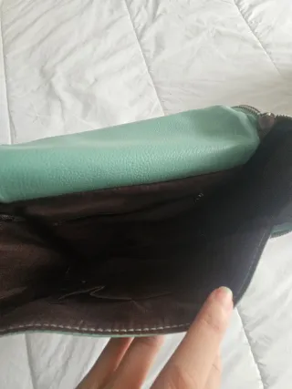 Bolso bandolera verde y marrón