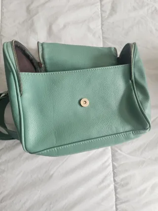Bolso bandolera verde y marrón