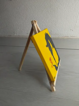 Lienzo pintado a mano La Bella y la Bestia