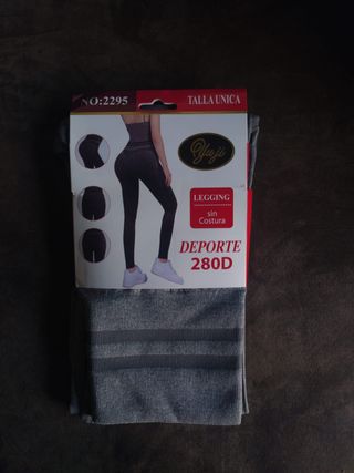 Legging Yuji Sin Costura Talla Única Gris