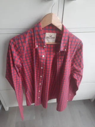 Camisa Hollister Cuadros Rojo y Azul Talla L
