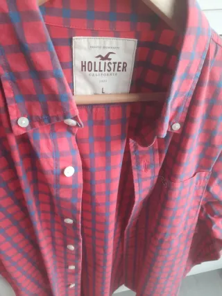 Camisa Hollister Cuadros Rojo y Azul Talla L
