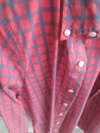 Camisa Hollister Cuadros Rojo y Azul Talla L