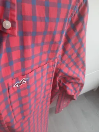 Camisa Hollister Cuadros Rojo y Azul Talla L