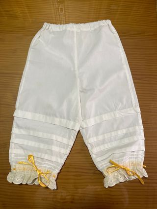 Pololos Fallera Niña Blancos y Amarillos