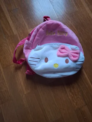 Mochila Hello Kitty Rosa y Blanca pequeña.