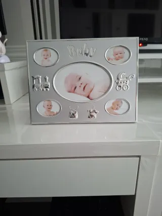 Portafotos plata Baby