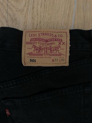 Levi's 501 Original Fit -Straight Leg Black W33L36