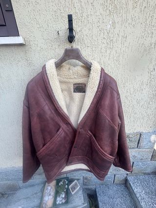 Giaccone montone e pelliccia vintage uomo