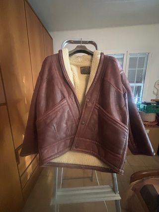 Giaccone montone e pelliccia vintage uomo