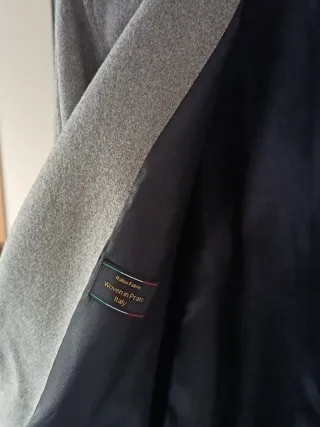 Abrigo Zara Lana Gris Talla XS