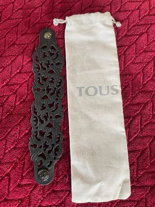 Pulsera Tous Cuero Negra