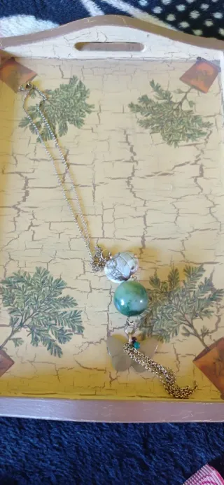 Conjunto bisutería: collar, pulsera y pendientes