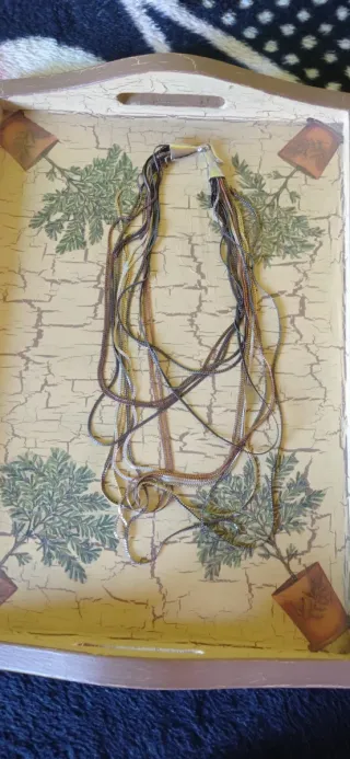 Conjunto bisutería: collar, pulsera y pendientes