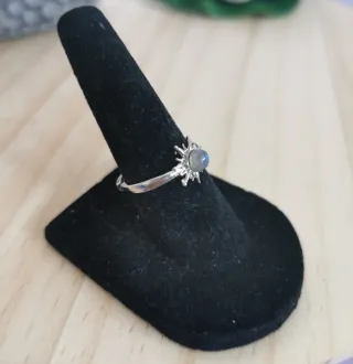 Anillo Labradorita natural, tamaño Ajustable.