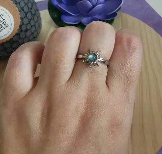 Anillo Labradorita natural, tamaño Ajustable.