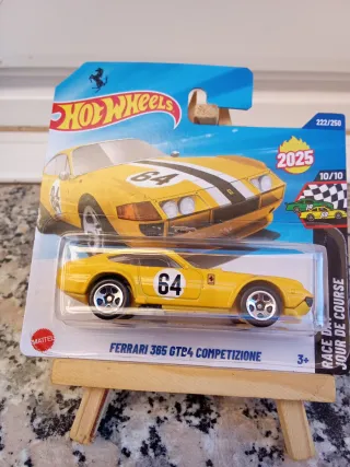 Hotwheels Ferrari 365 GTB4 Competizione Amarillo