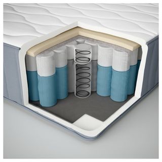 Cama Matrimonial Metal Negra + Colchón